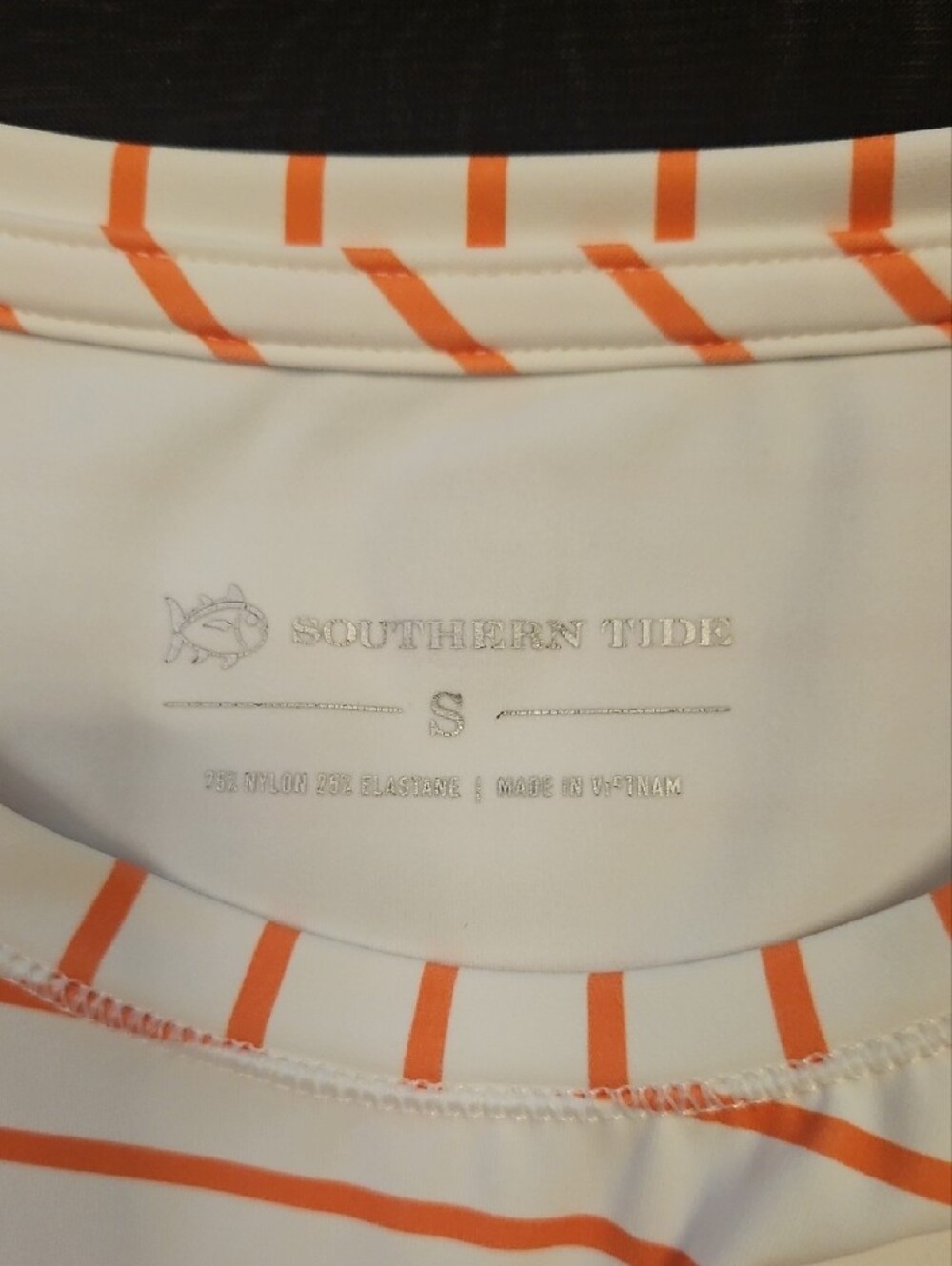 Southern Tide Cream and Orange Striped Sleeveless Midi Dress - Picture 2 of 5